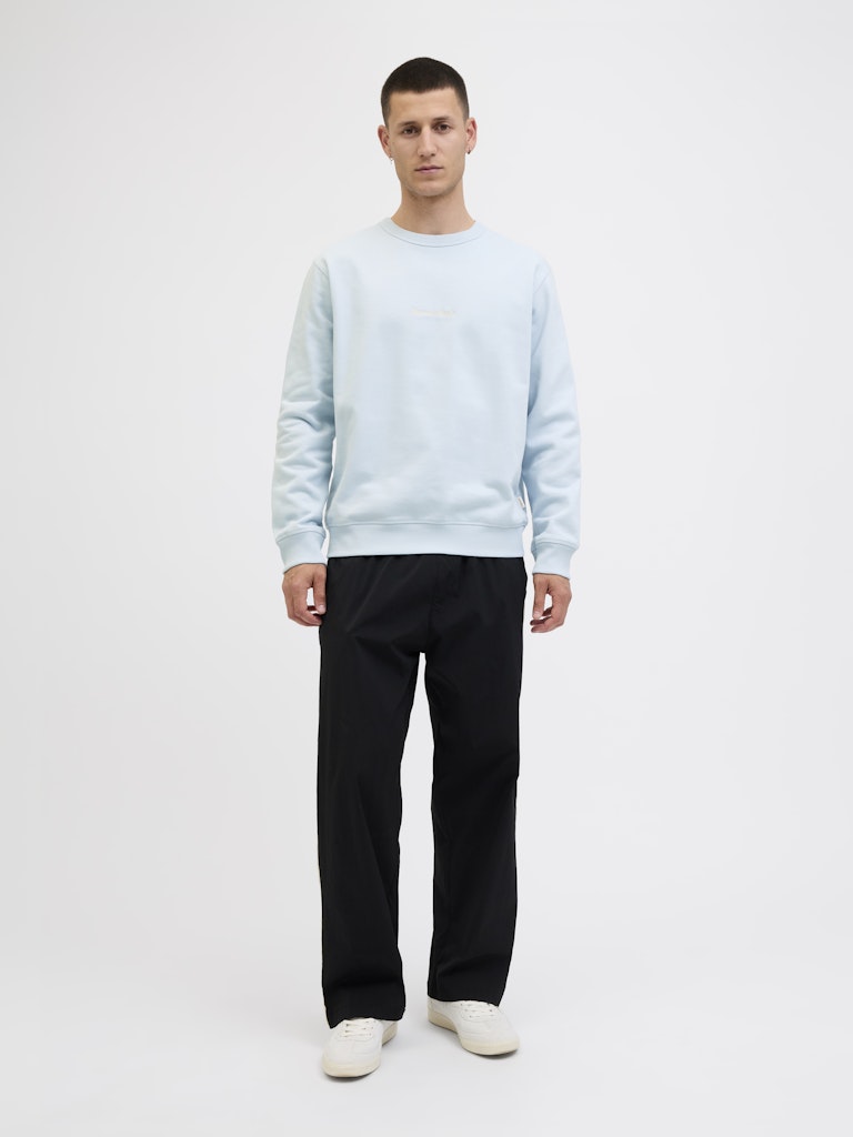 JACK JONES ORIGINALS Norrebro Emb Sweat Crew-Skyway Skyway model front view