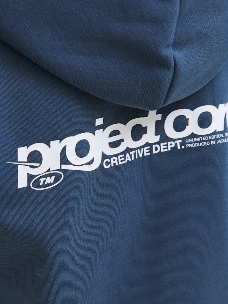 Boy's Union Print Sweat Hood Junior-Titan-Close Up of the Back