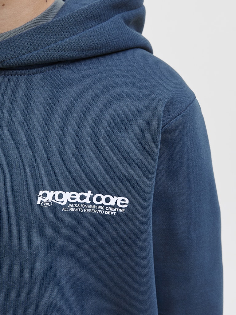 Boy's Union Print Sweat Hood Junior-Titan-Logo View