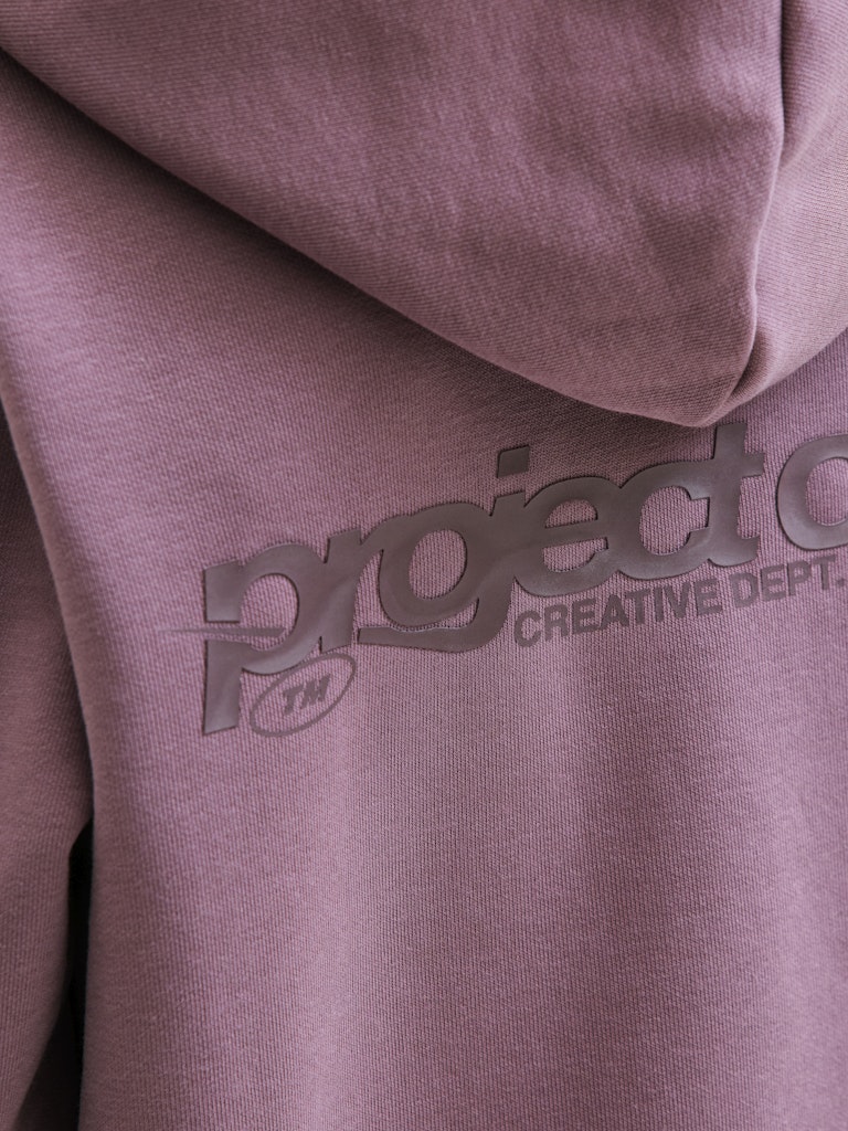 Boy's Union Print Sweat Hood Junior-Grape Shake-Writing on the Back