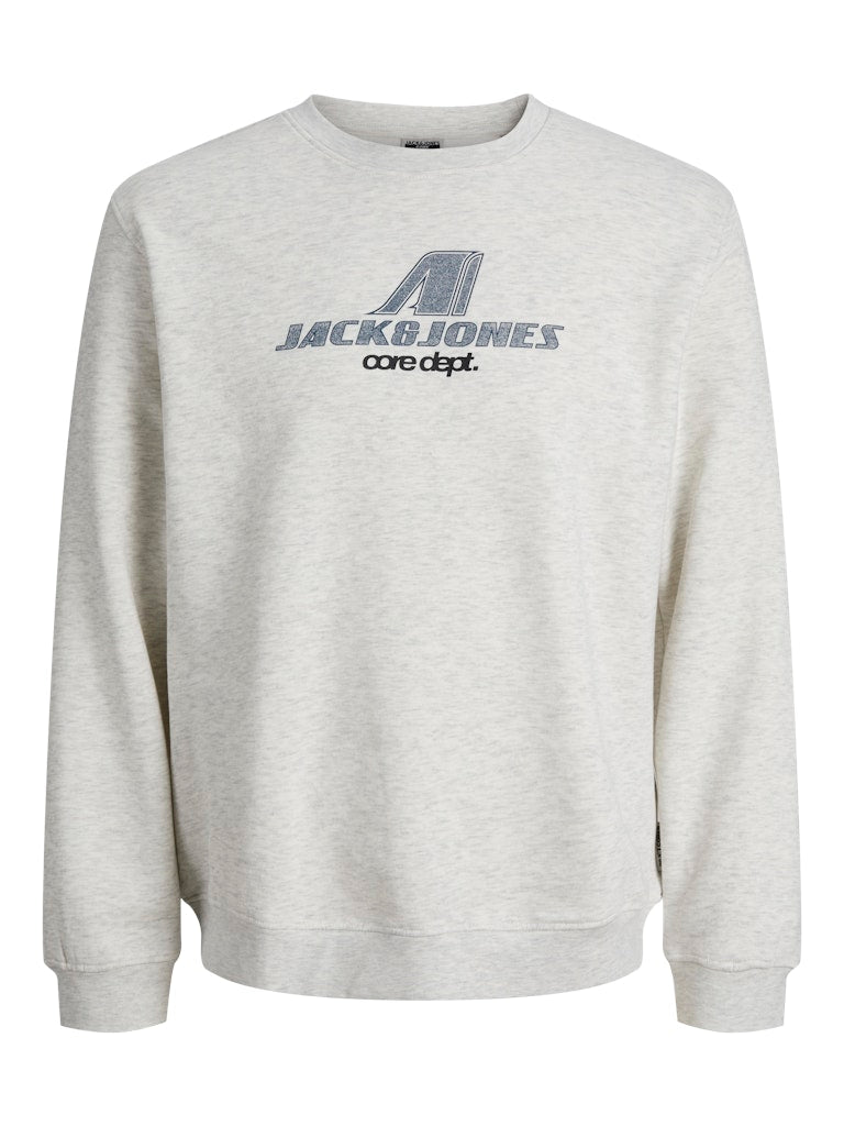 Tier Sweat Crew Neck Junior-White Melange-Plain View
