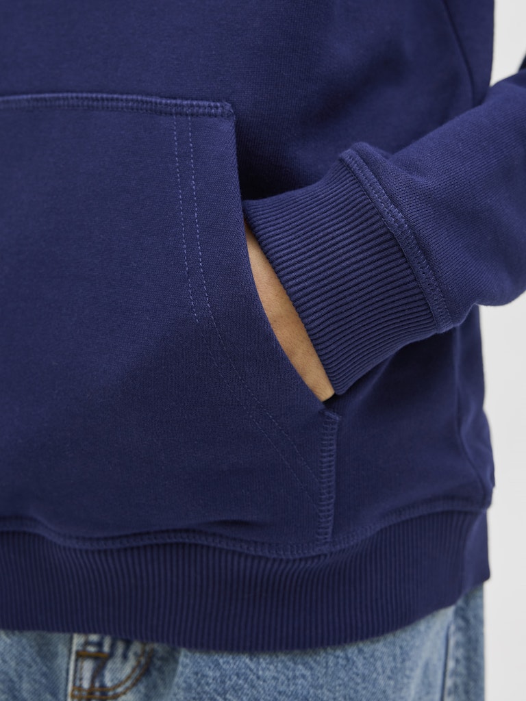 Boy's Norrebro Sweat Hood-Ocean Cavern-Pocket View