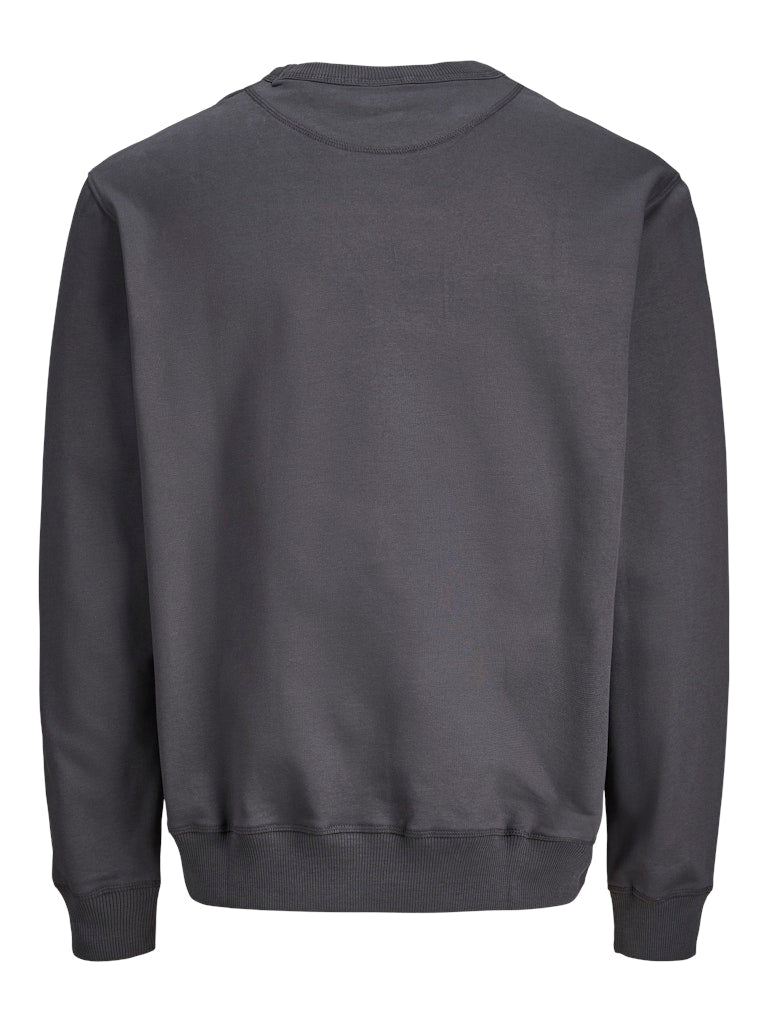 Men's Norrebro Emb Sweat Crew-Asphalt-Back View