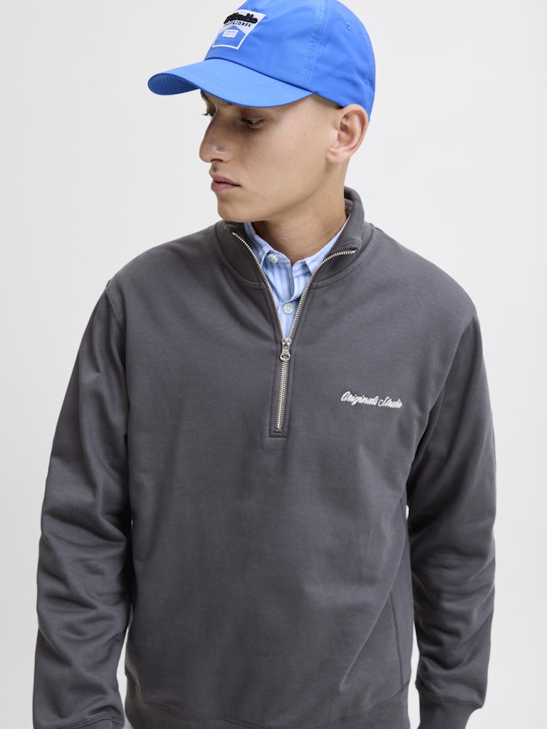 Men's Norrebro Emb Sweat High Neck-Asphalt