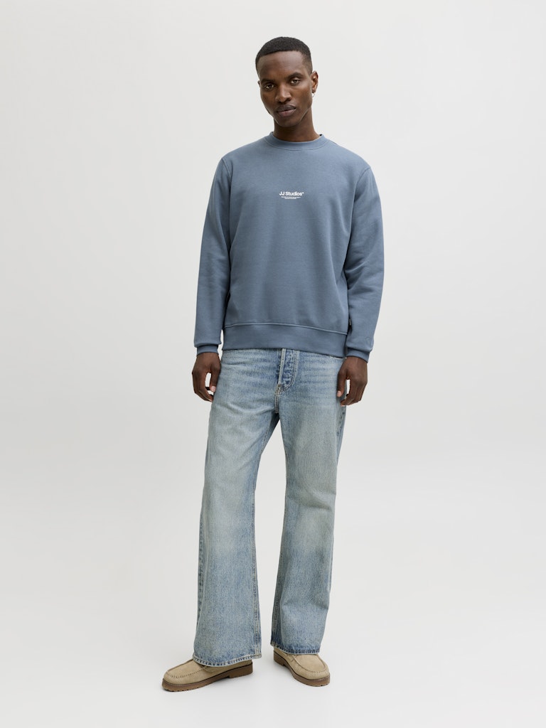 JACK & JONES Soho Sweatshirt-Blue Mirage Blue Mirage model front view