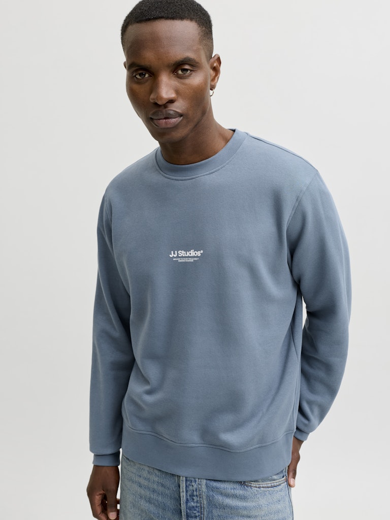 JACK & JONES Soho Sweatshirt-Blue Mirage Blue Mirage back view