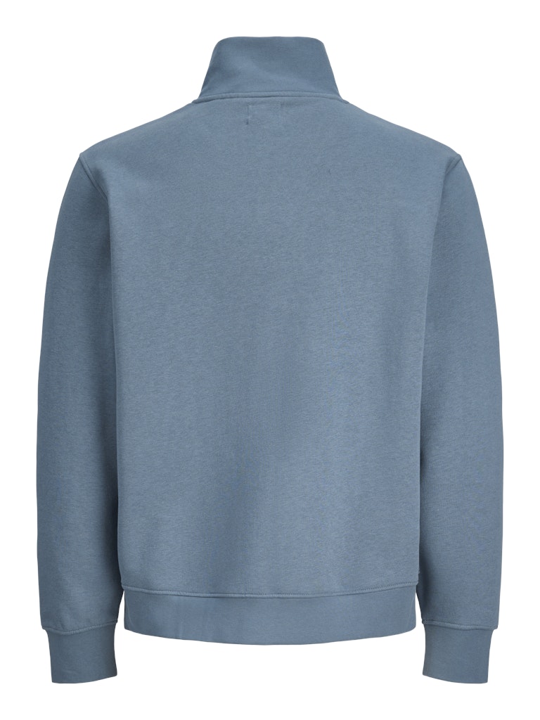 JACK & JONES Soho Quarter Zip Sweatshirt-Blue Mirage Blue Mirage flat front view