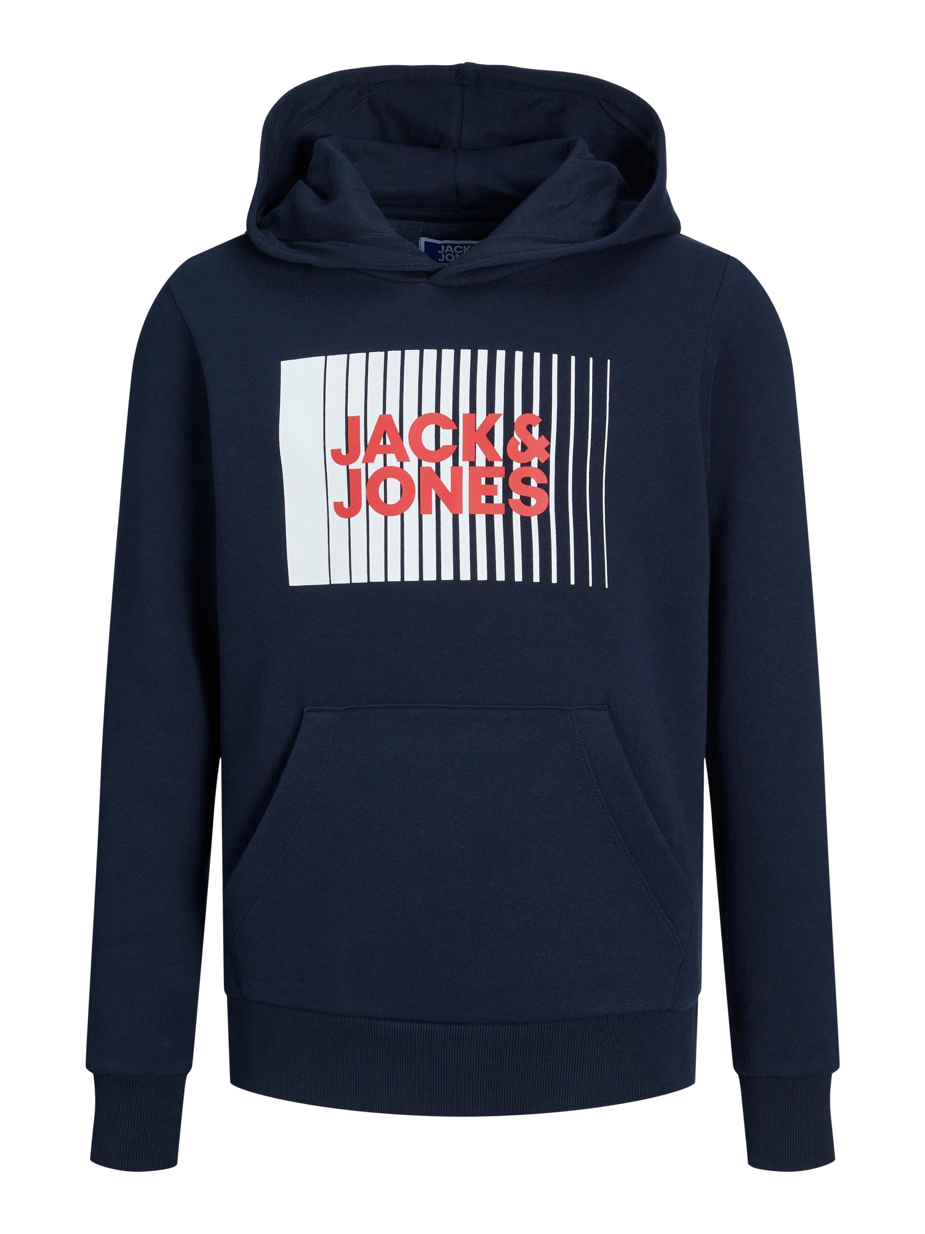 Boy's Navy Junior Corp Sweat Hood-Front View