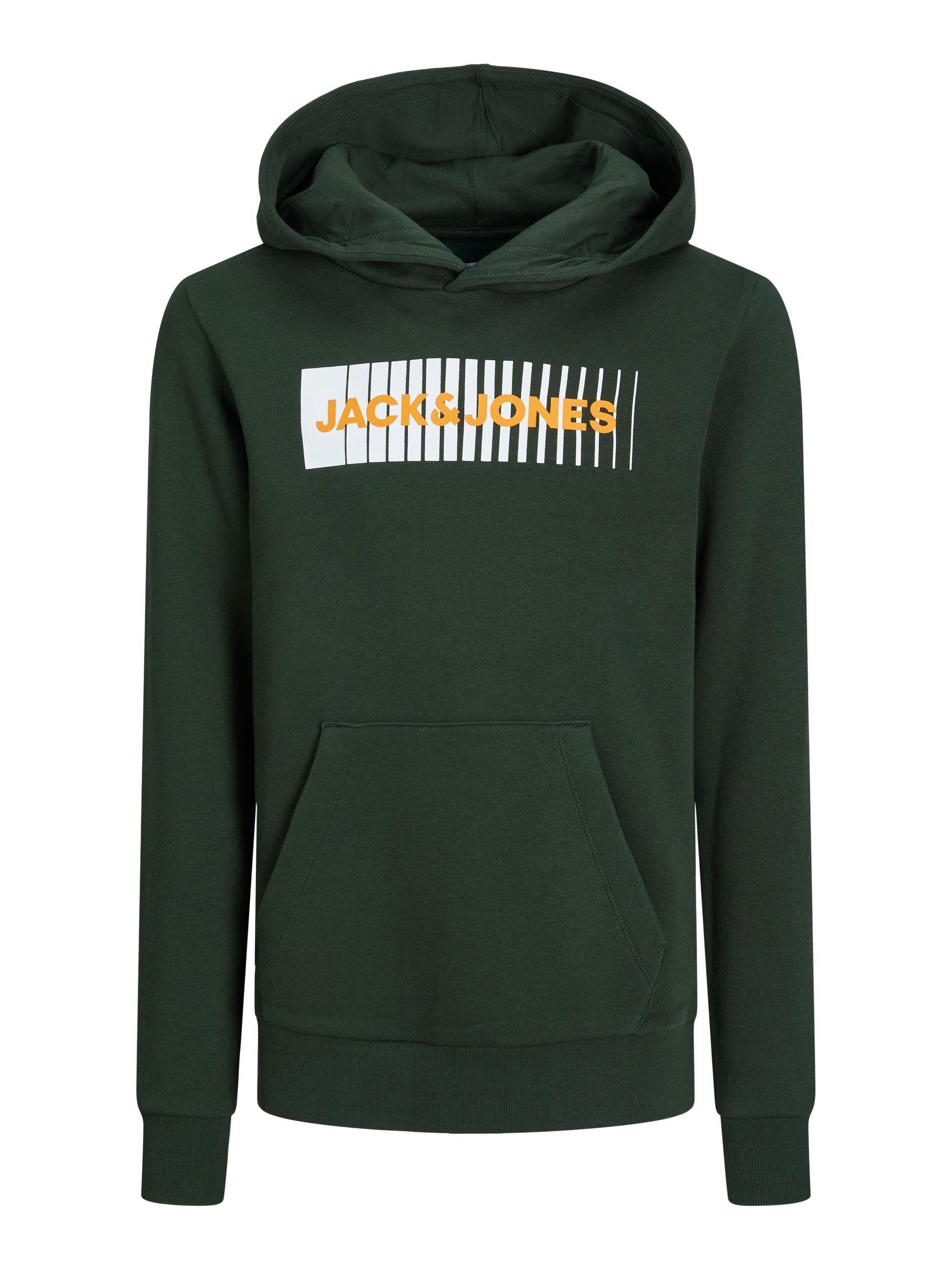 Boy's Green Junior Corp Sweat Hood-Front View