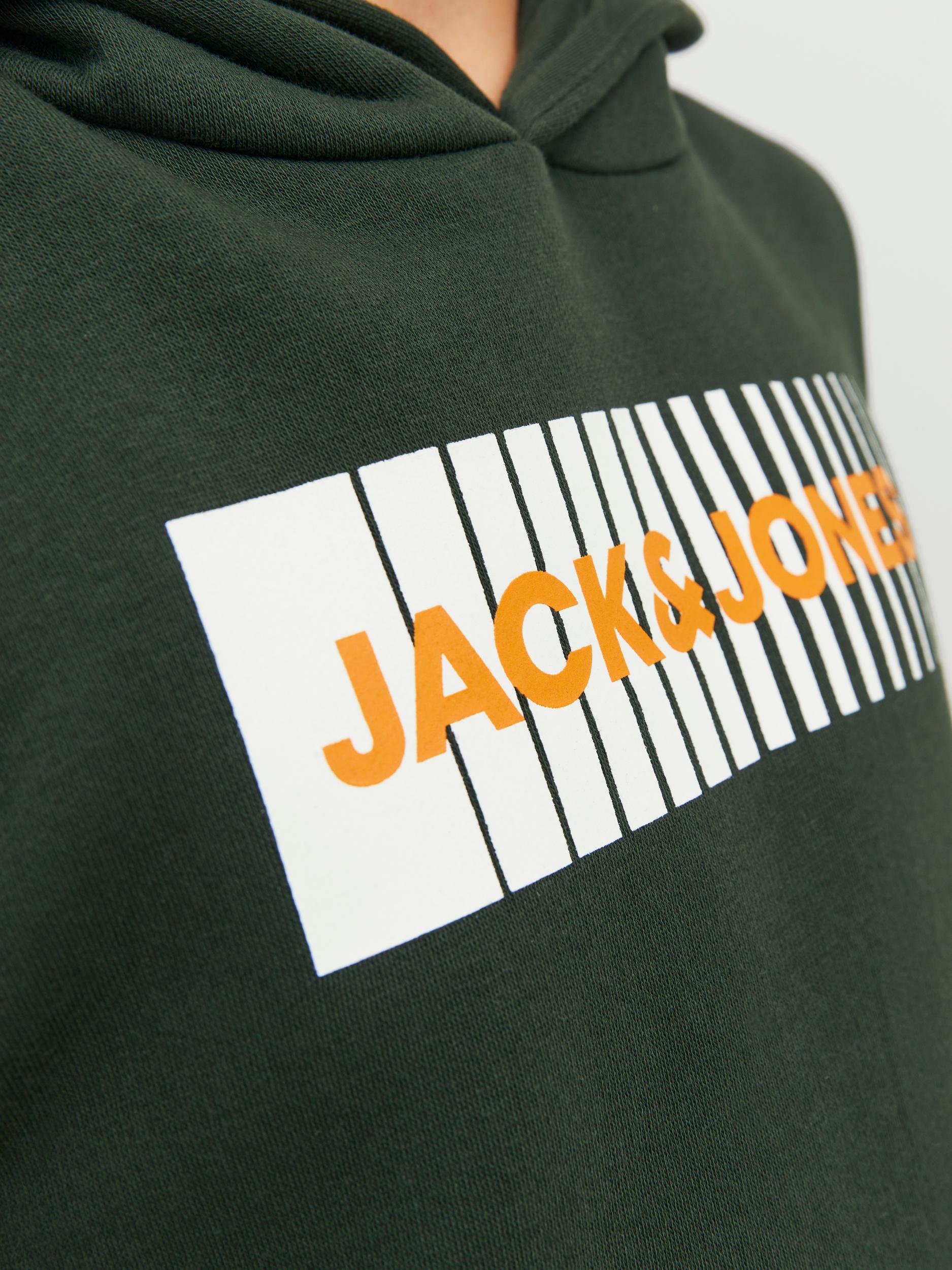 Jack Jones Youths Junior Corp Sweat Hood Mountain View model back view