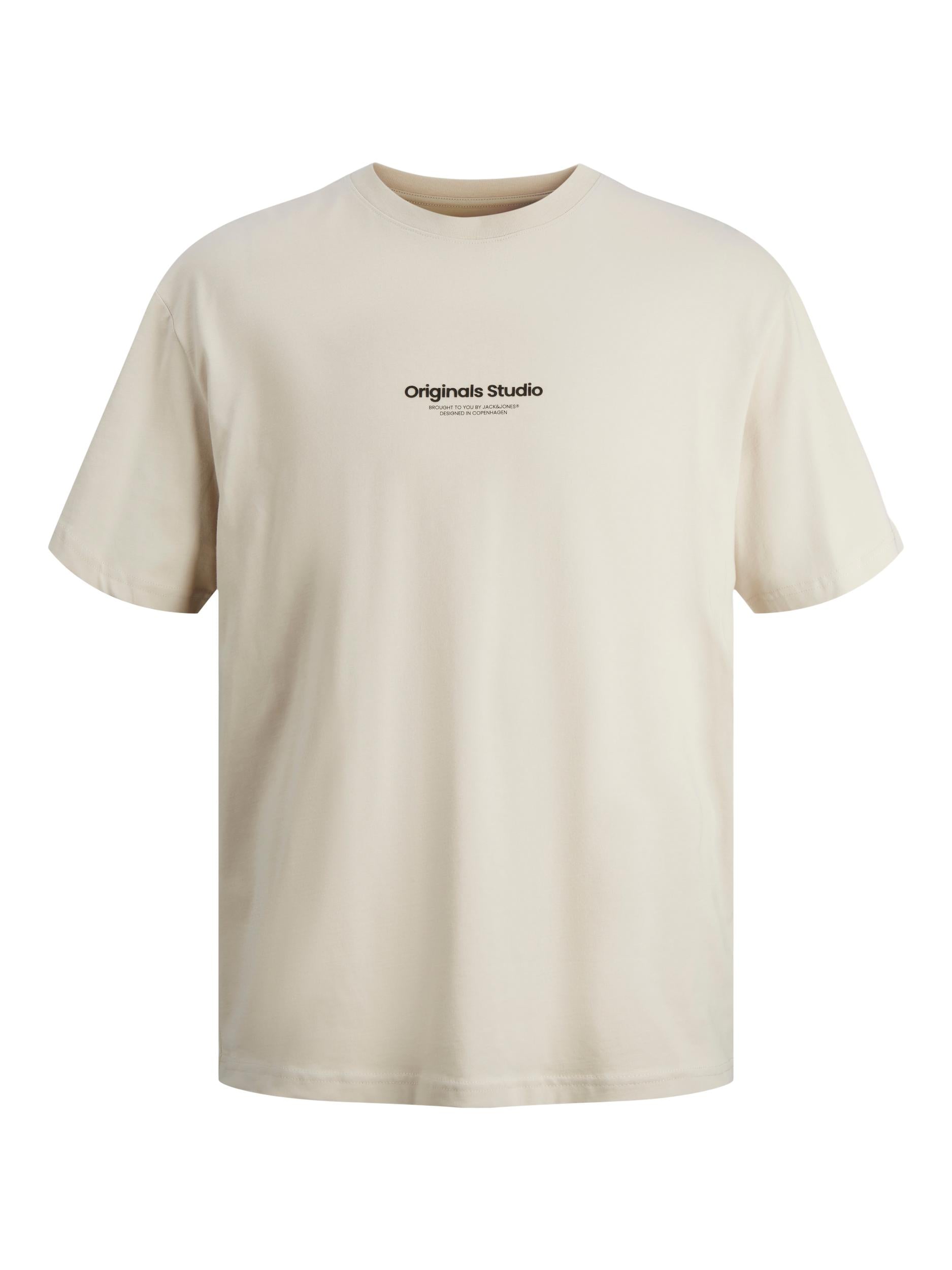 JACK JONES ORIGINALS Vesterbro Tee Short Sleeve Crew Neck-Moonbeam Moonbeam side view