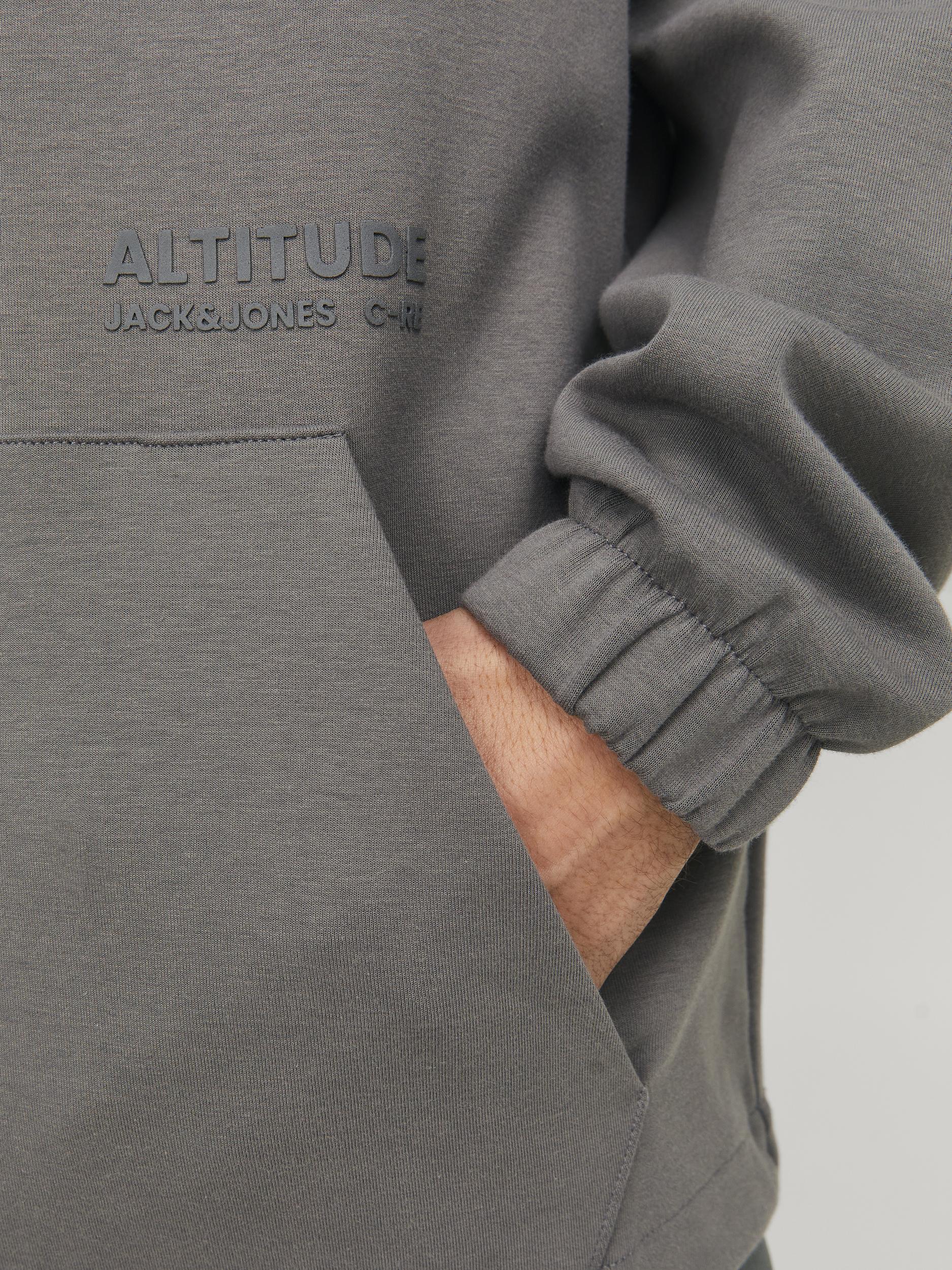 JACK JONES CORE Altitude Sweat Hood-Gargoyle Gargoyle detail view