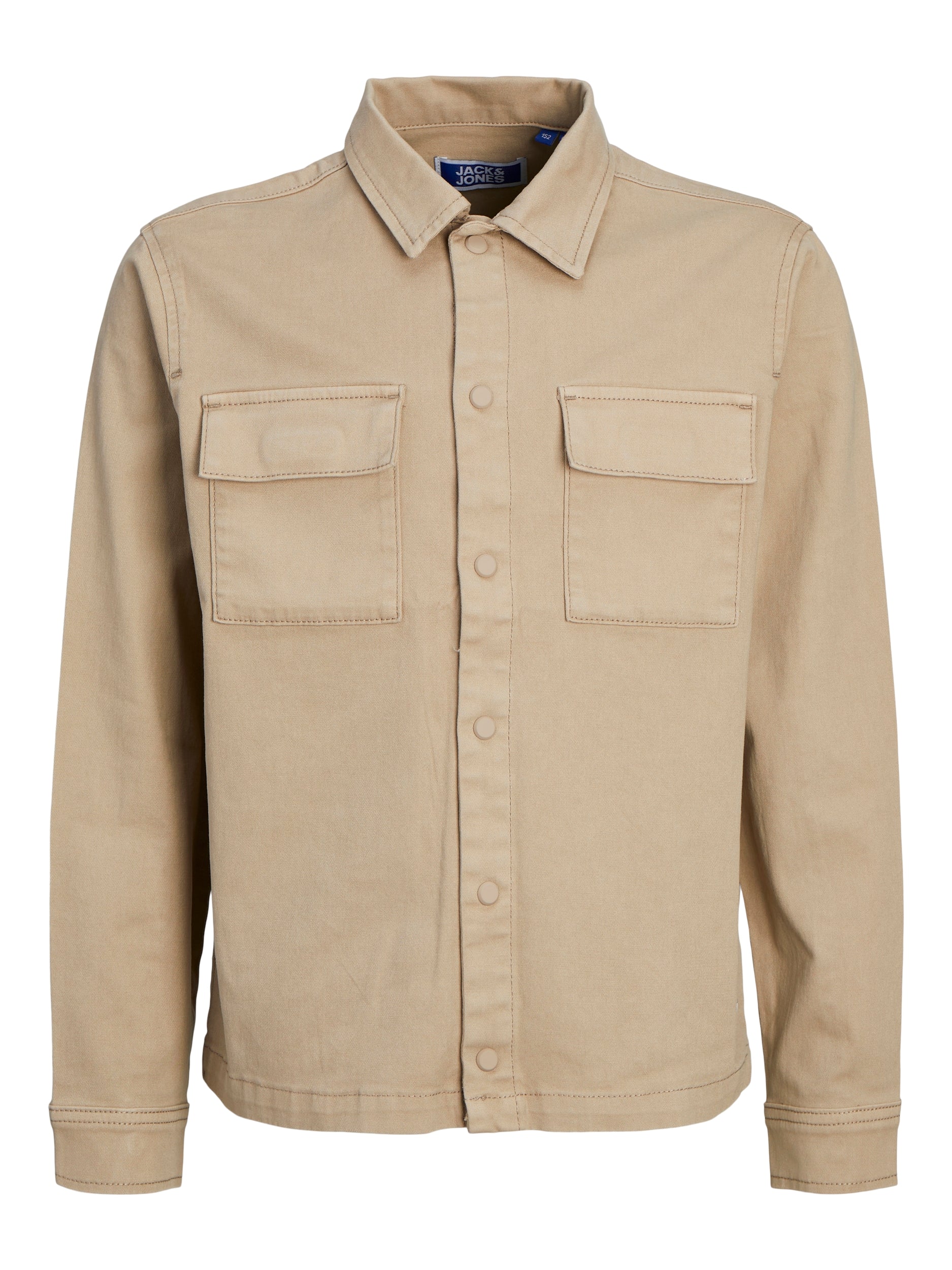Jack Jones Youths Eon Overshirt Long Sleeve Junior-Crockery Crockery flat front view