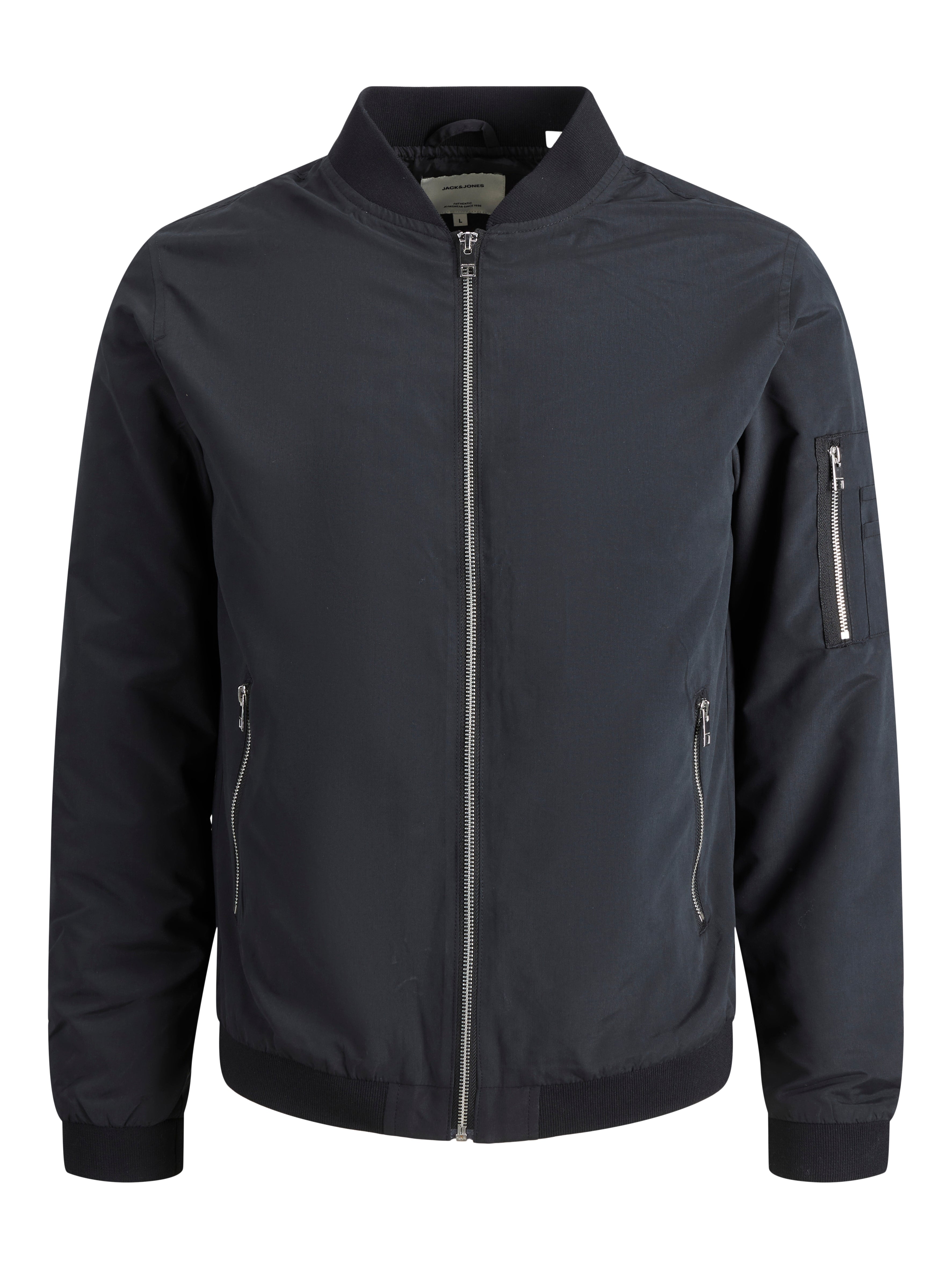 JACK & JONES Rush Bomber-Black Black flat front view