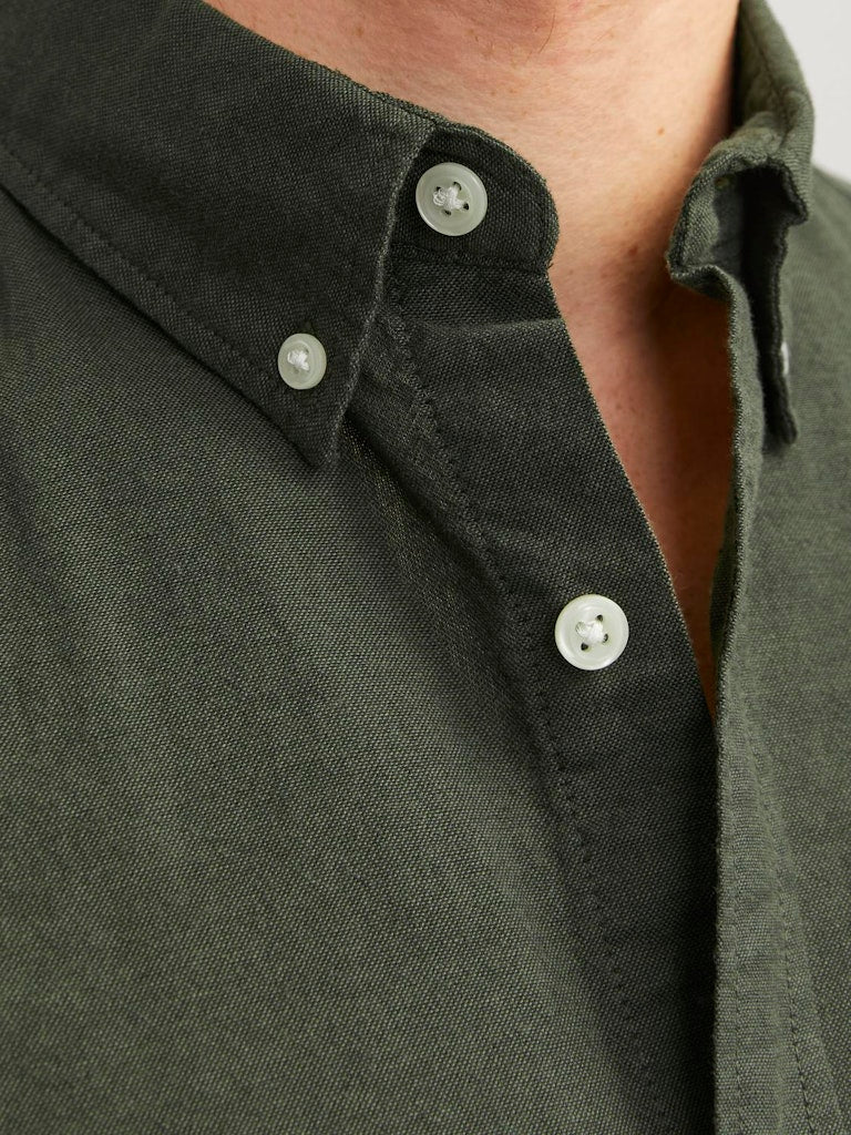 JACK & JONES Oxford Forest Night Shirt Forest Night side view