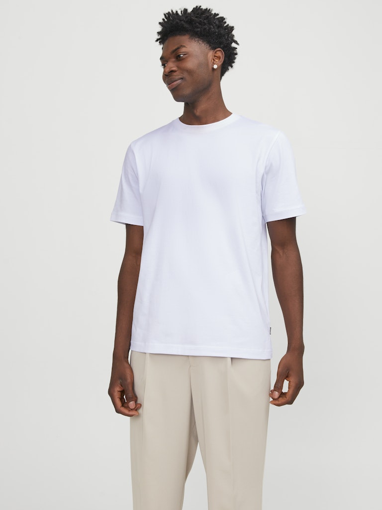 JACK & JONES Urban Edge Tee Short Sleeve O-Neck-White White front view