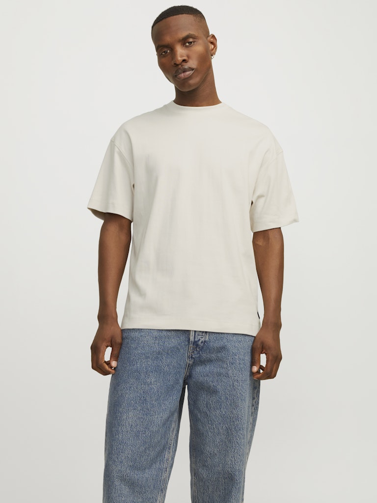 JACK & JONES Urban Edge Tee Short Sleeve O-Neck-Moonbeam Moonbeam front view