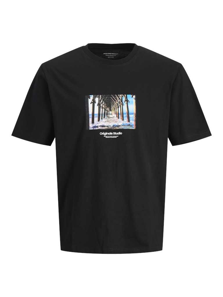 JACK JONES ORIGINALS Vesterbro Picture Tee Black side view