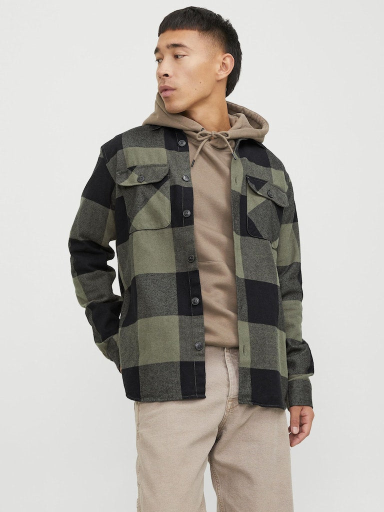 JACK & JONES Darren Dusty Olive Overshirt Dusty Olive front view