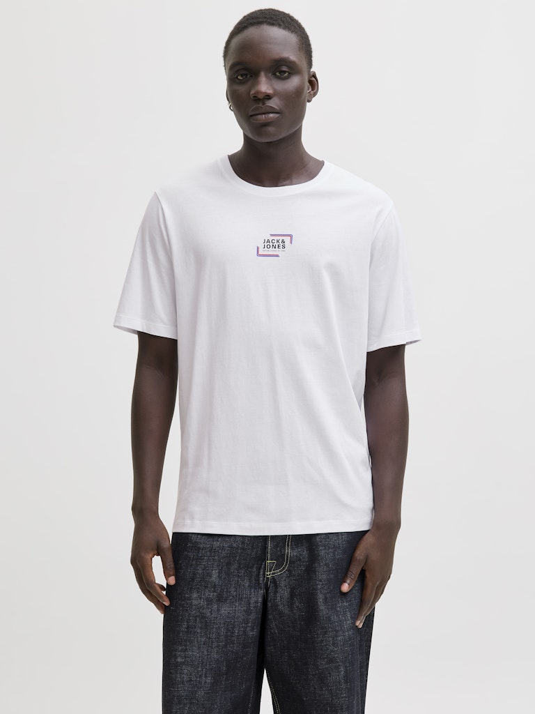 JACK&JONES Corp Graphic T-Shirt-White WHITE front view