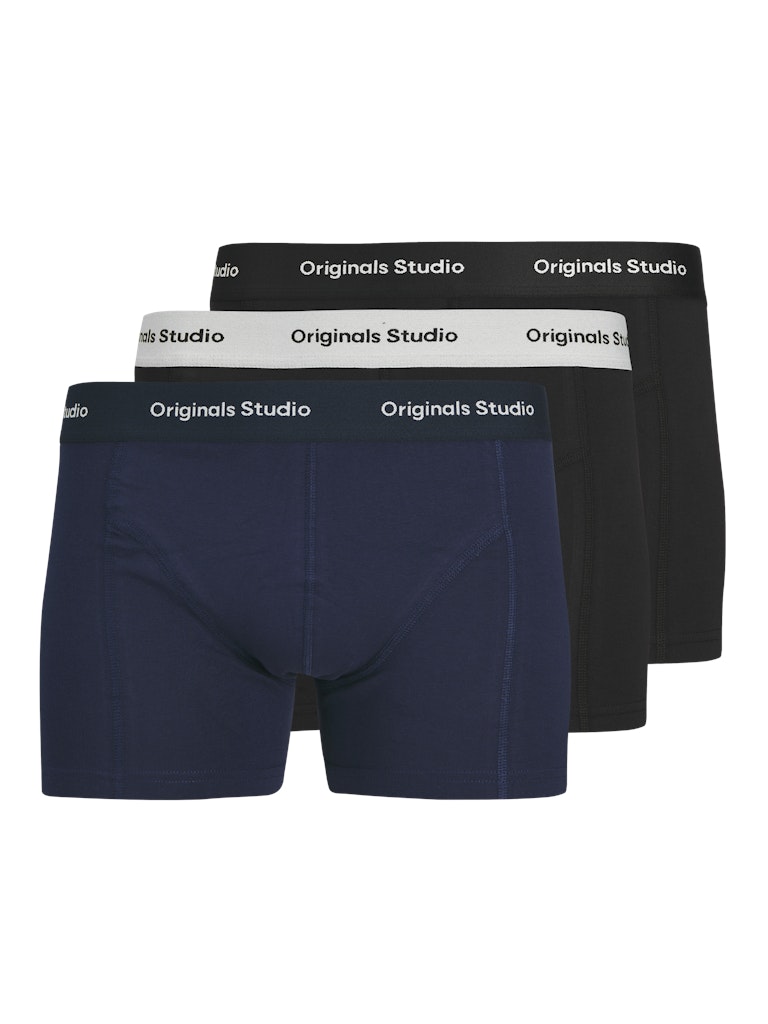 JACK & JONES Vesterbro Solid Trunks 3 Pack-Ocean Cavern Ocean Cavern front view