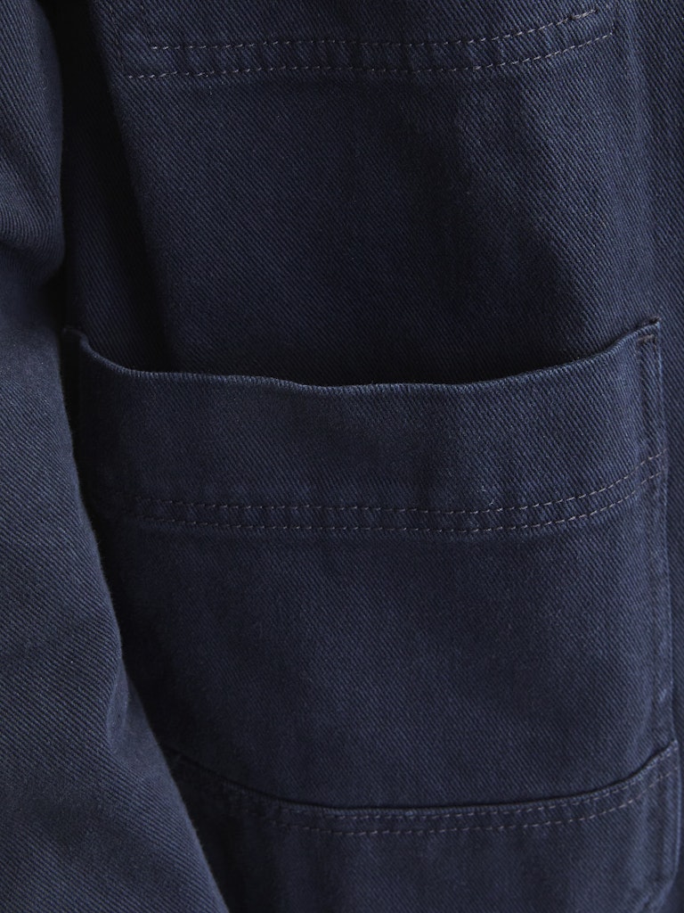JACK JONES PREMIUM Derry Worker Long Sleeve Overshirt-Dark Navy DARK NAVY side view