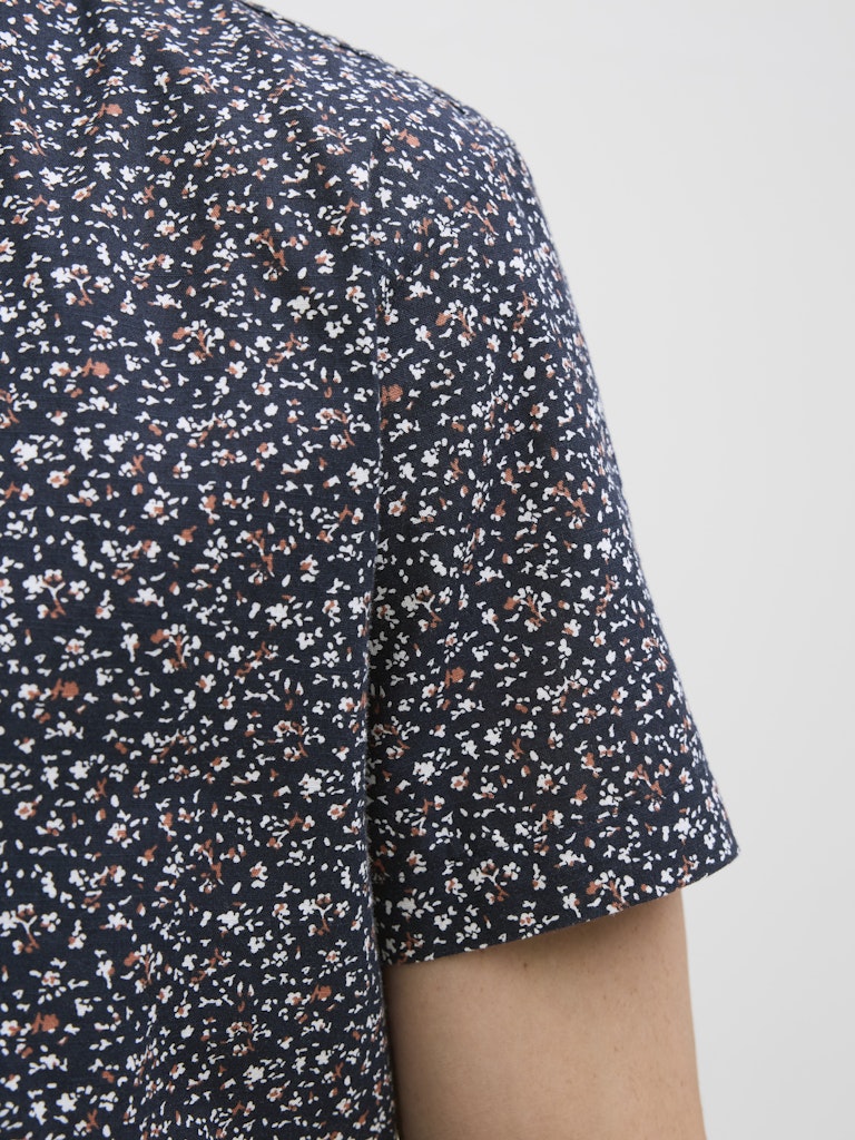 JACK JONES PREMIUM Summer Print Short Sleeve Shirt-Night Sky Night Sky side view