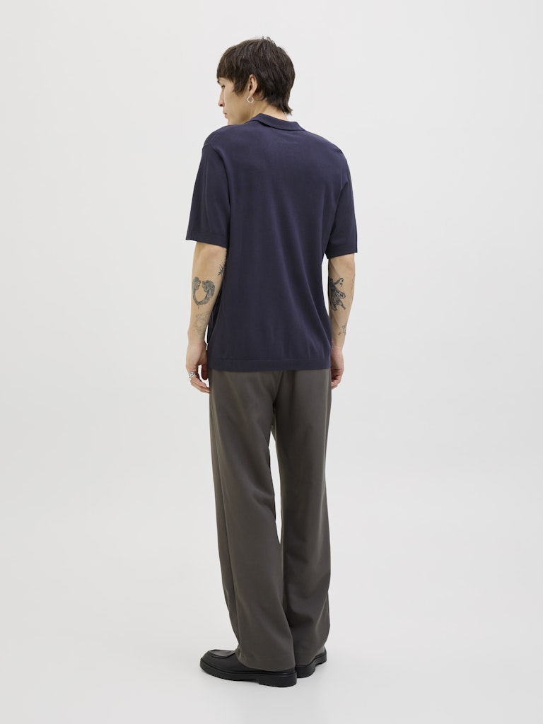 JACK JONES PREMIUM William Knit Polo Short Sleeve-Night Sky Night Sky detail view