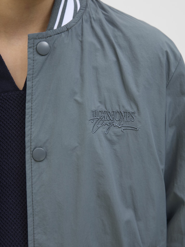 Jack Jones Youths Almeria Bomber Jacket Junior-Stormy Weather Stormy Weather back view