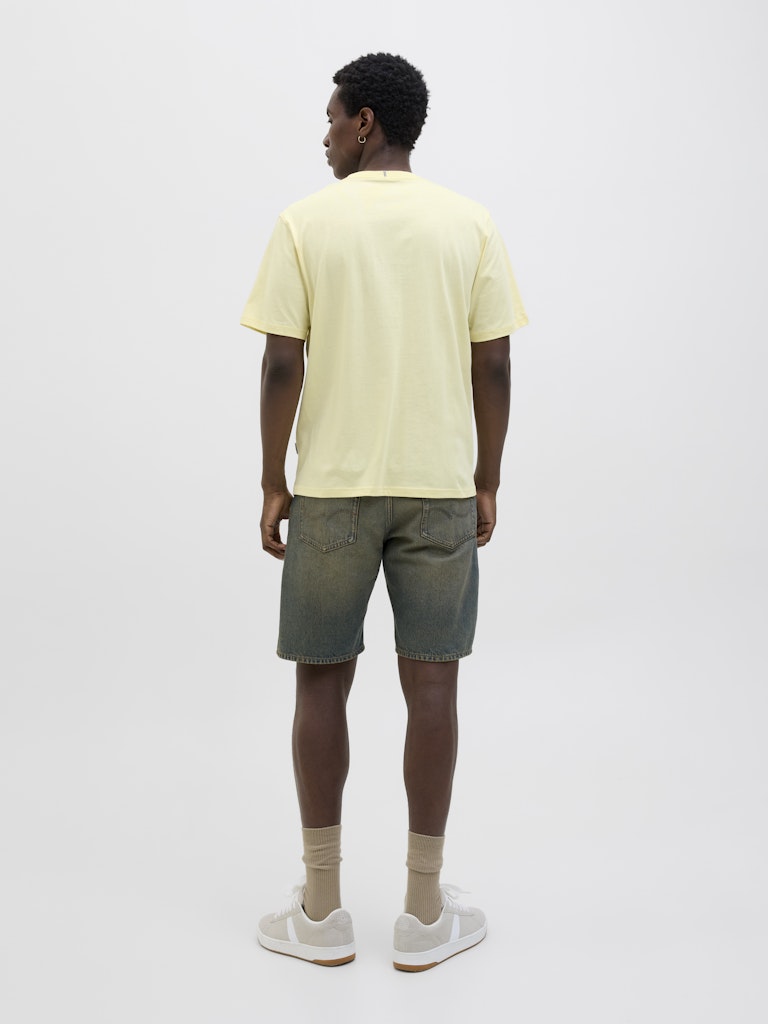 JACK JONES ORIGINALS Frederiksberg Box Script Double Cream Tee Double Cream detail view