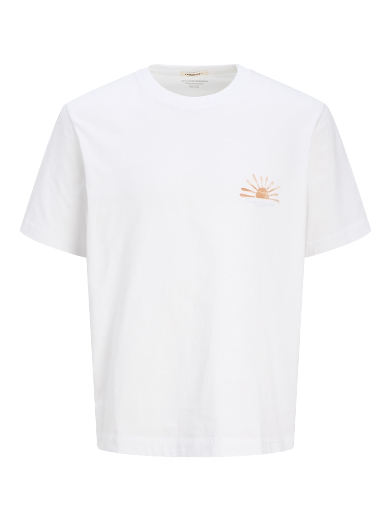 Jack Jones Youths Canggu Summer Picture Tee Short Sleeve Junior-Bright White Bright White side view