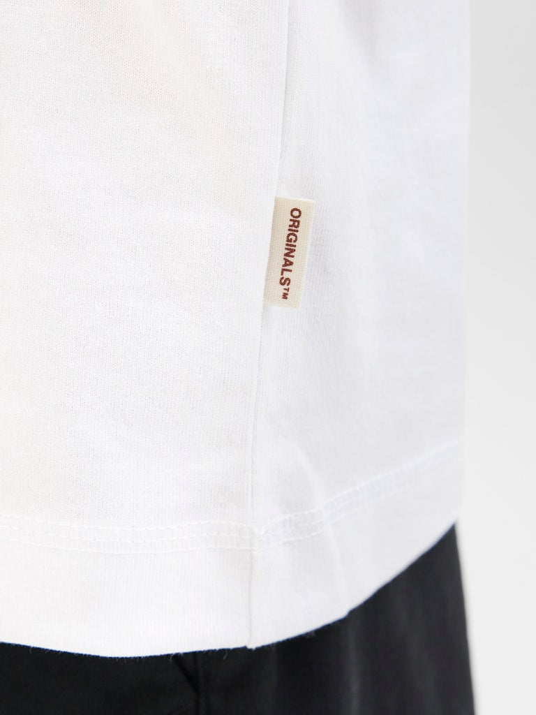 Jack Jones Youths Canggu Summer Picture Tee Short Sleeve Junior-Bright White Bright White detail view