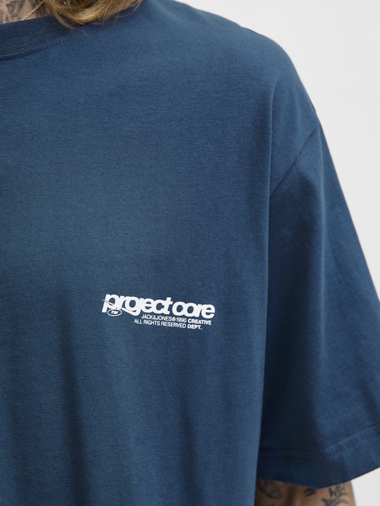 JACK JONES CORE Union Back Print Tee Short Sleeve Crew-Titan Titan detail view