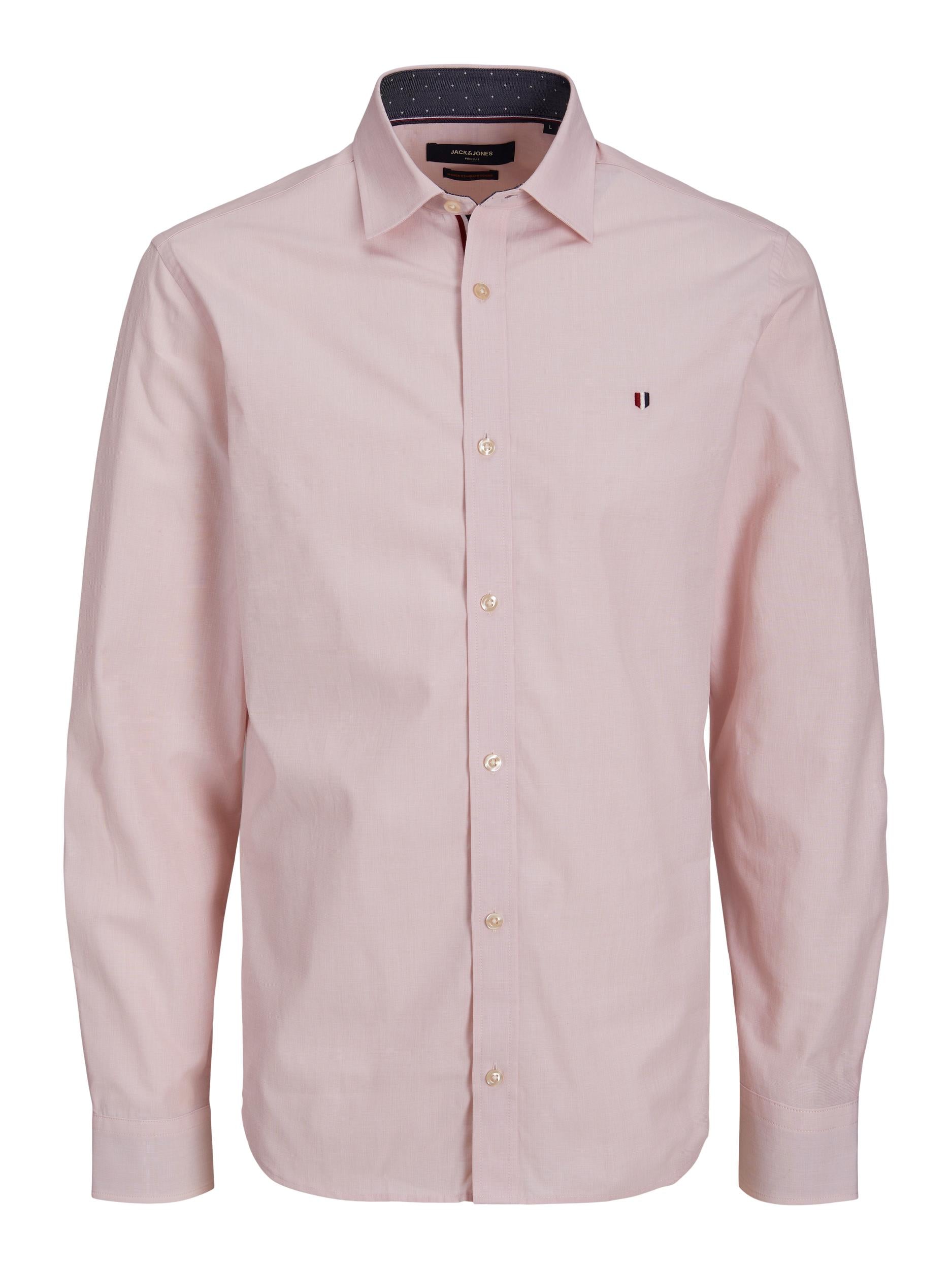 JACK JONES PREMIUM Derek Classic Long Sleeve Shirt-Misty Rose Misty Rose front view
