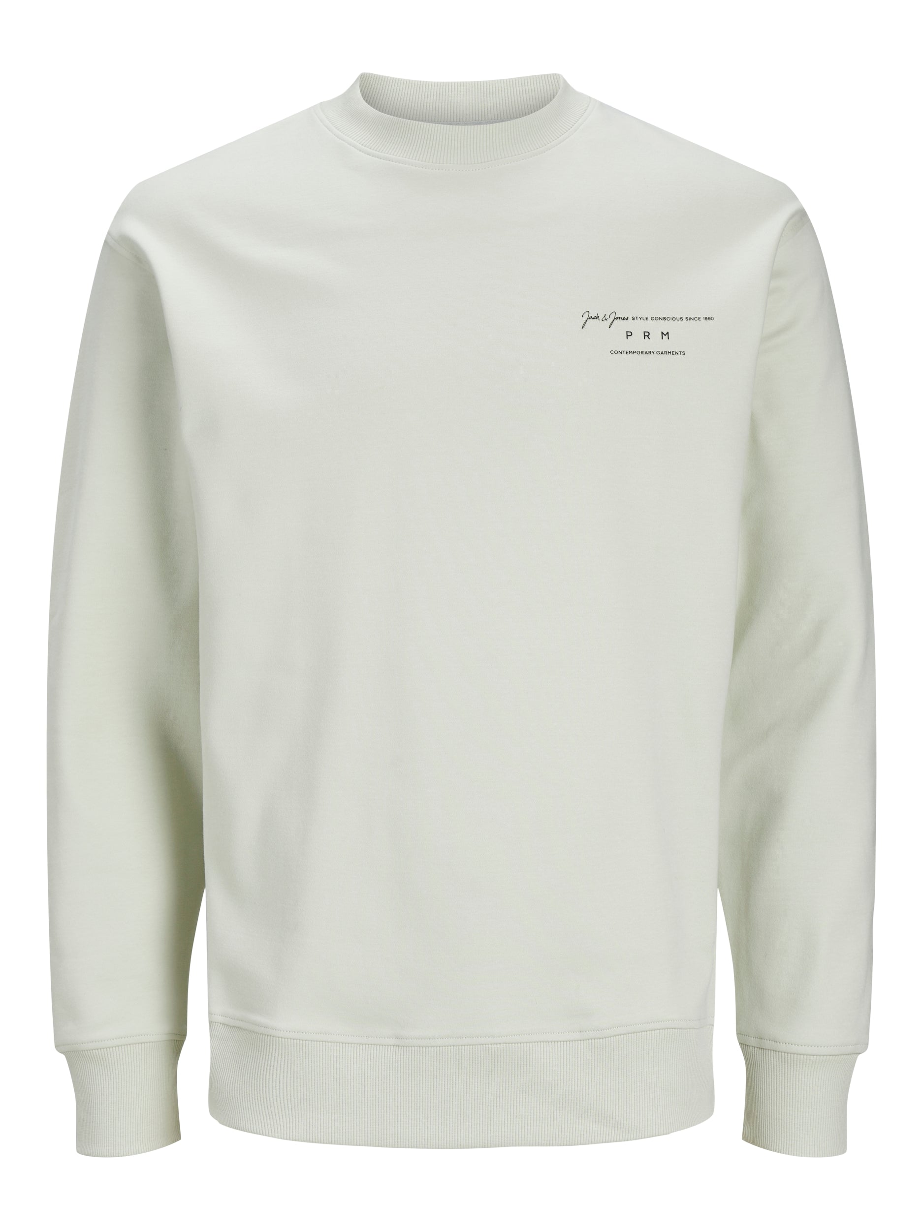 JACK JONES PREMIUM Sanchez Branding Green Crew Neck Sweat Green Tint front view