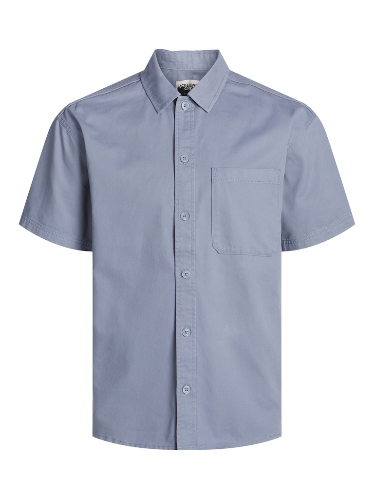JACK JONES CORE Collective Zac Overshirt Short Sleeve-Flint Stone Flint Stone front view