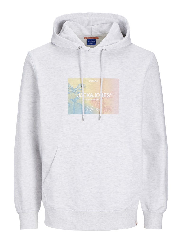 Men's Joraruba Sunset Branding Sweat Hood-Bright White-Front View