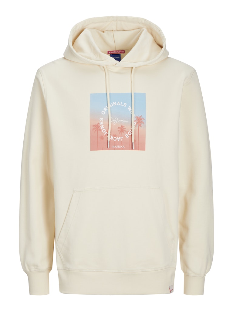 Men's Joraruba Sunset Branding Sweat Hood-Buttercream-Front View