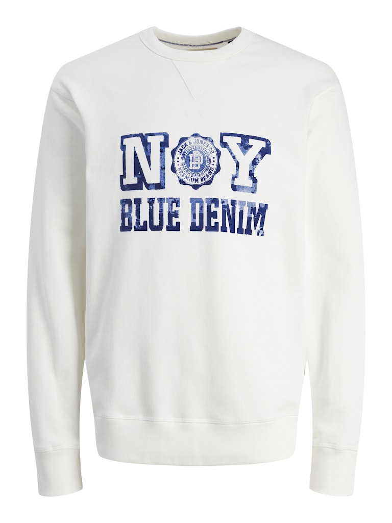 Jack Jones Youths Vahn Sweat Crew Neck Junior-Cloud Dancer Cloud Dancer front view