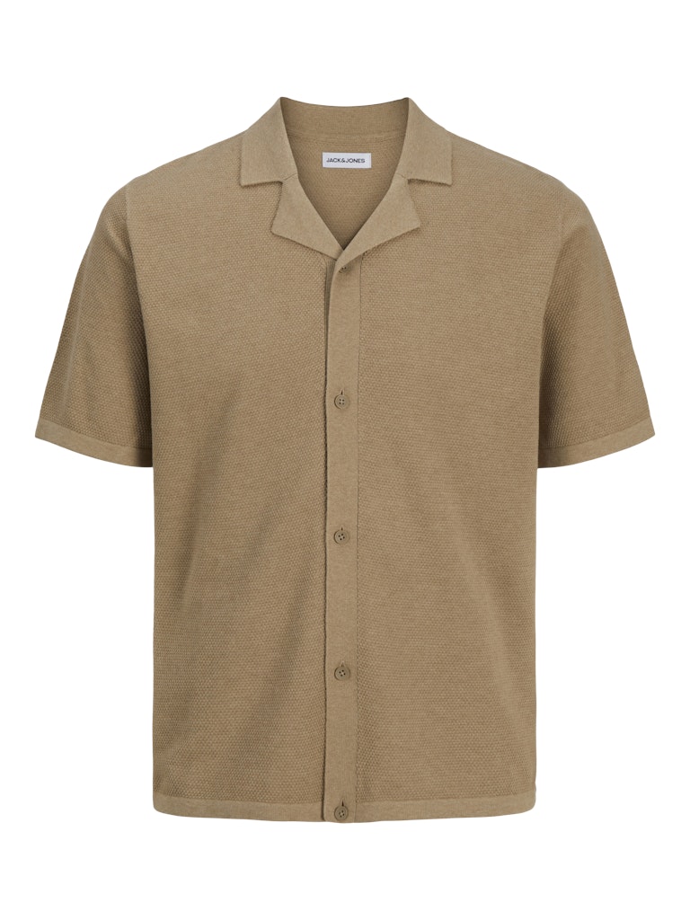 JACK&JONES Orion Coriander Resort Knit Polo Coriander flat front view