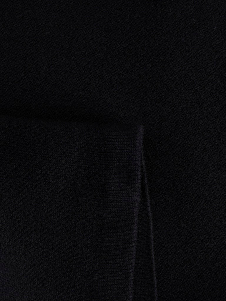 Men's Troy Knit Zip Polo-Black-Close Up VIew