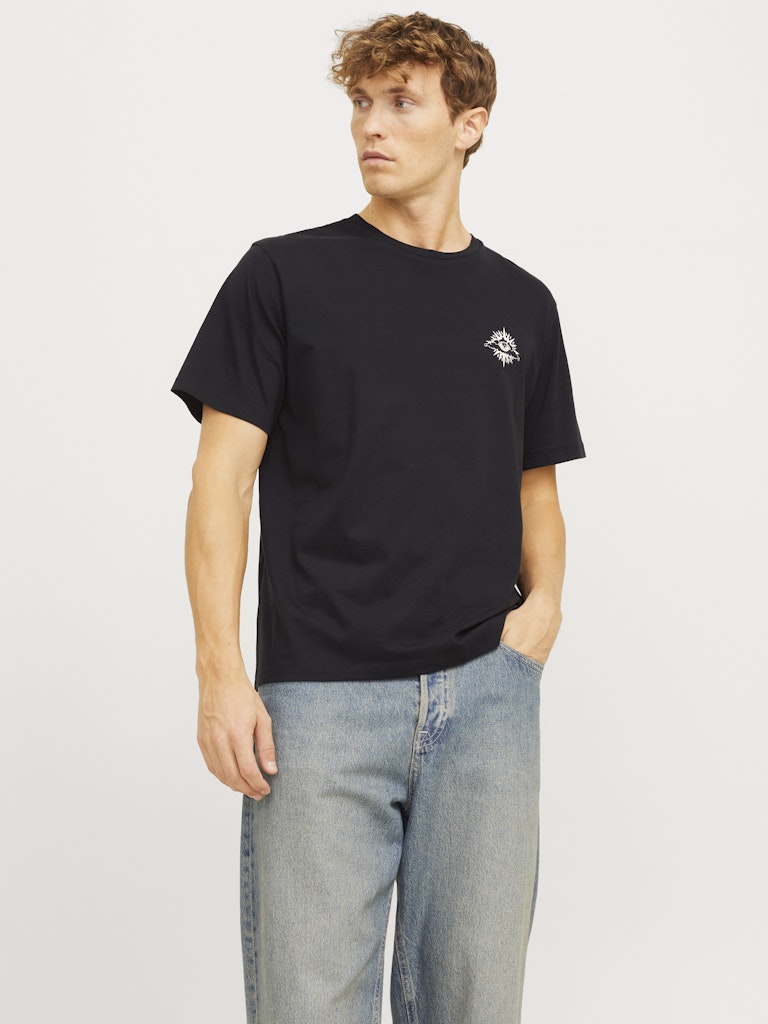 Men's Jackie Tee Short Sleeve Crew Neck-Black-Front Model View