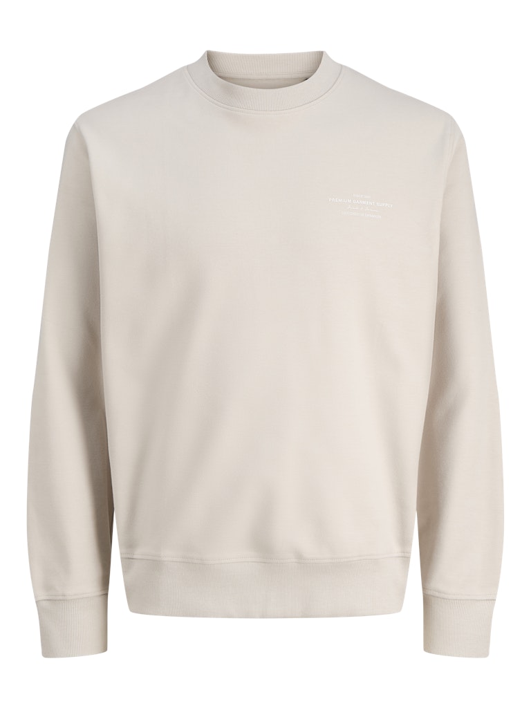 Jack Jones Youths Chad Branding Sweat Crew Neck Junior-Silver Lining Silver Lining front view