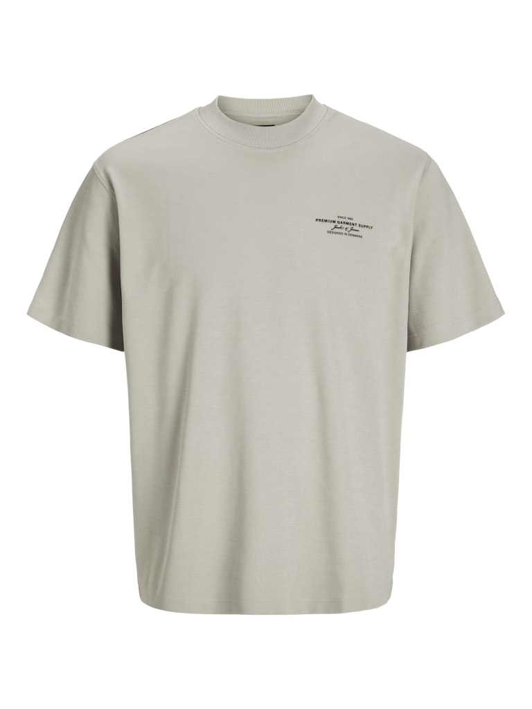 Jack Jones Youths Chad Branding Short Sleeve Crew Neck Tee Junior-Silver Lining Silver Lining front view