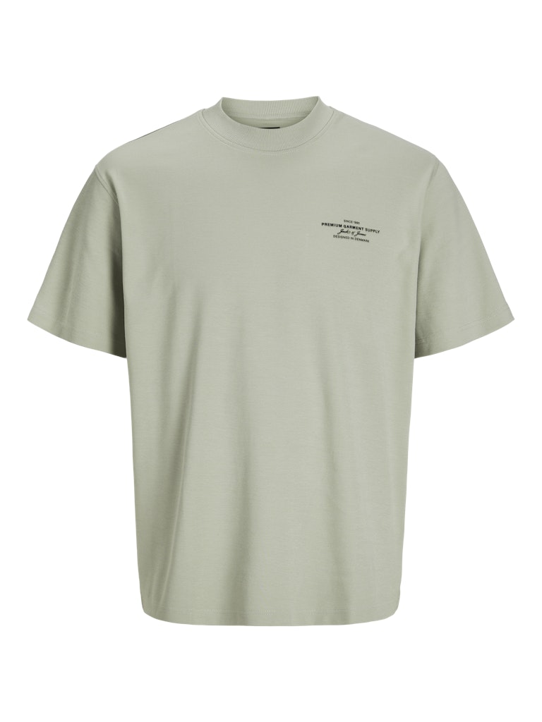 Boy's Chad Branding Short Sleeve Crew Neck Tee Junior-Aqua Gray-Front View