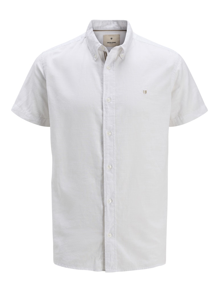 Men's Summer Shield Short Sleeve Shirt-Bright White-Front View