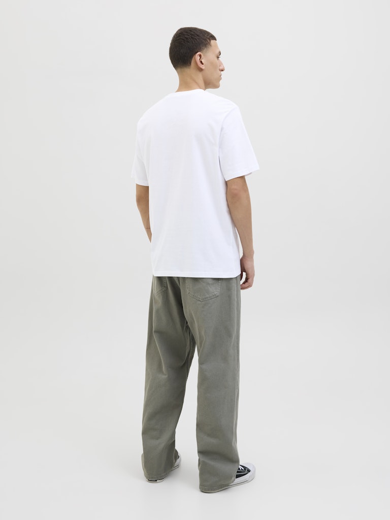 JACK JONES ORIGINALS Tavira Branding Tee Short Sleeve Crew Neck-Bright White Bright White detail view