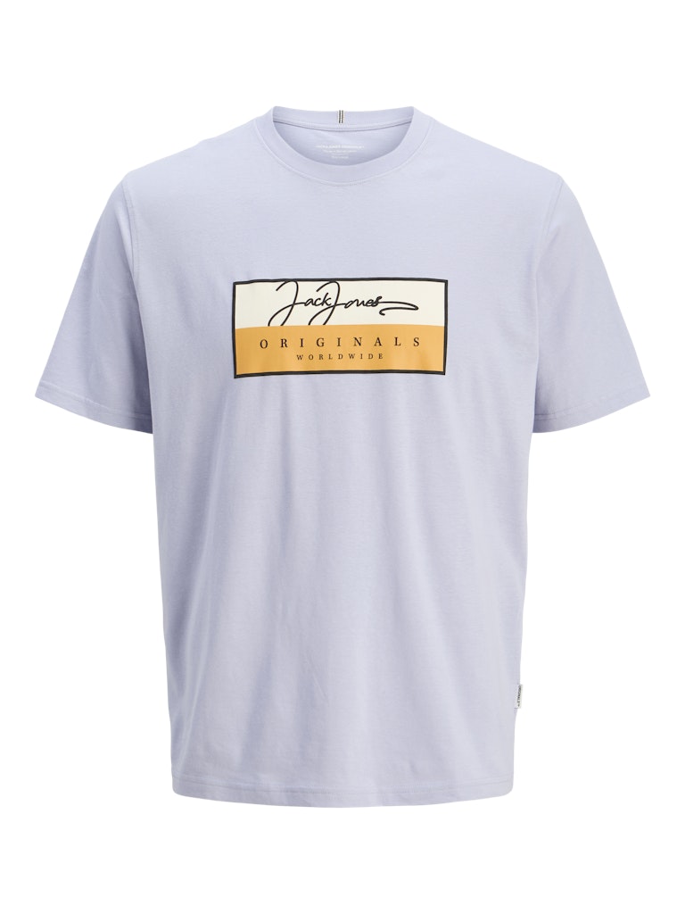 JACK JONES ORIGINALS Frederiksberg Cosmic Sky Script Tee Cosmic Sky front view