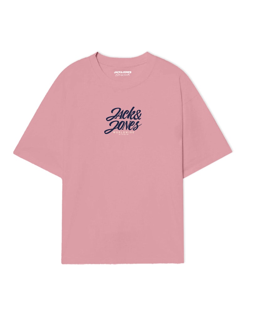 Men's Tavira Tee Short Sleeeve Crew Neck-Tickled Pink-Front View