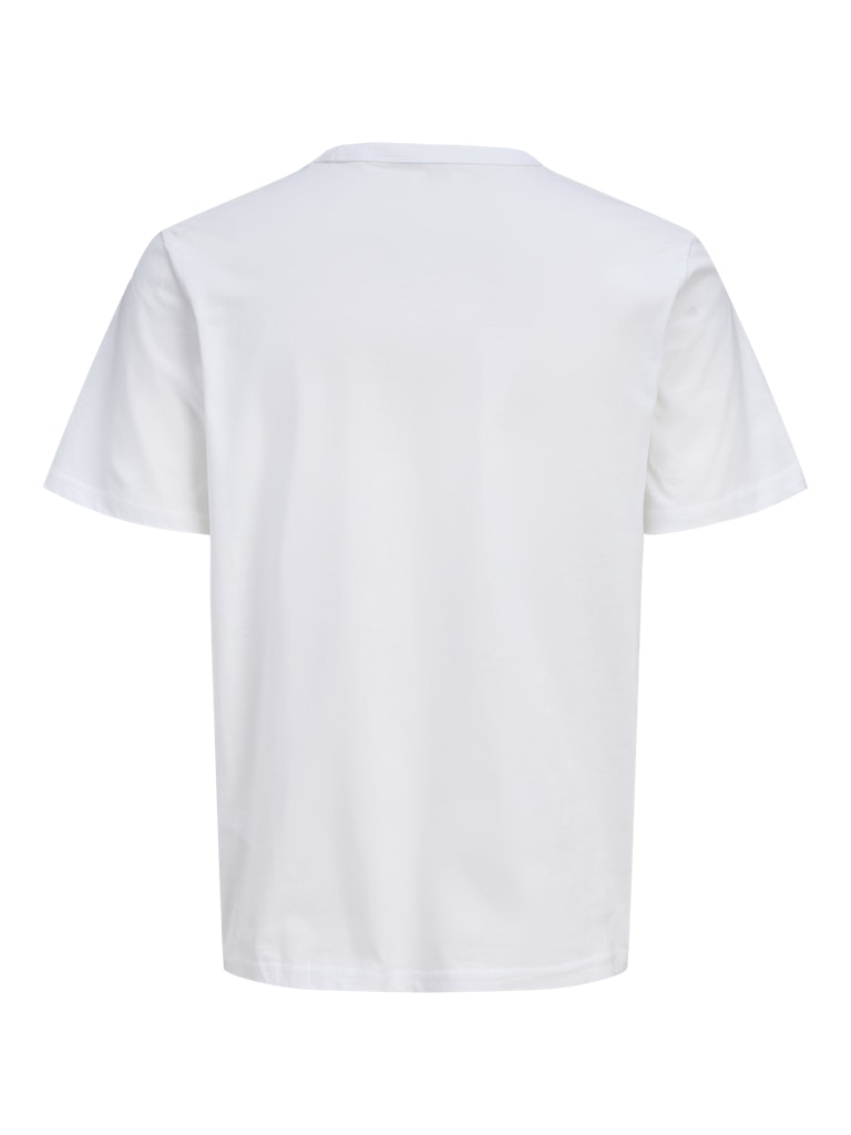 JACK&JONES College Logo T-Shirt-Bright White Bright White model front view